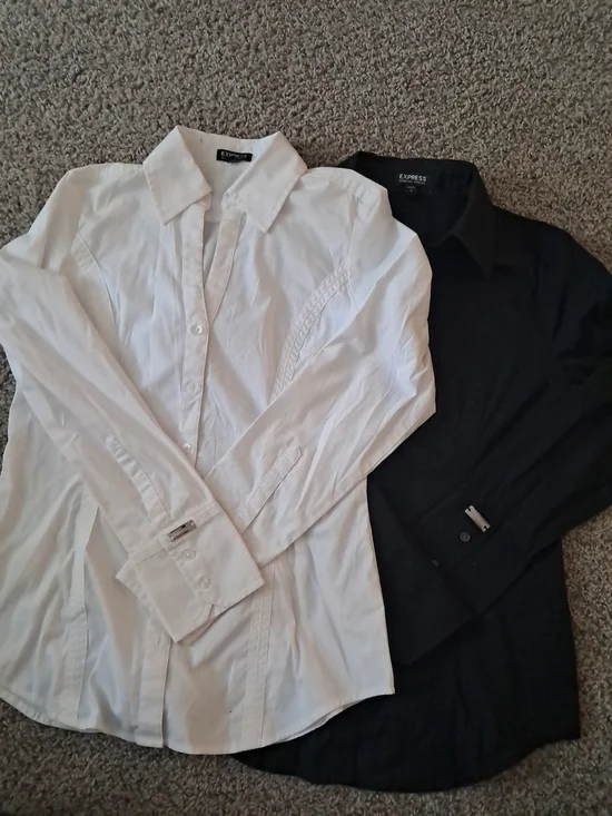 Express Men's White Button-Down Shirt - Classic Fit - Picture 1 of 13